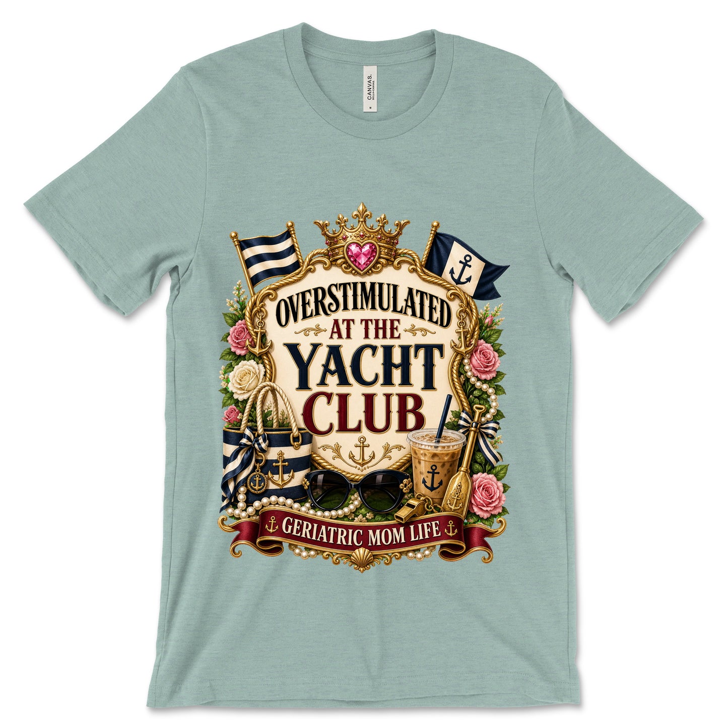 Overstimulated At The Yacht Club Heather Dusty Blue