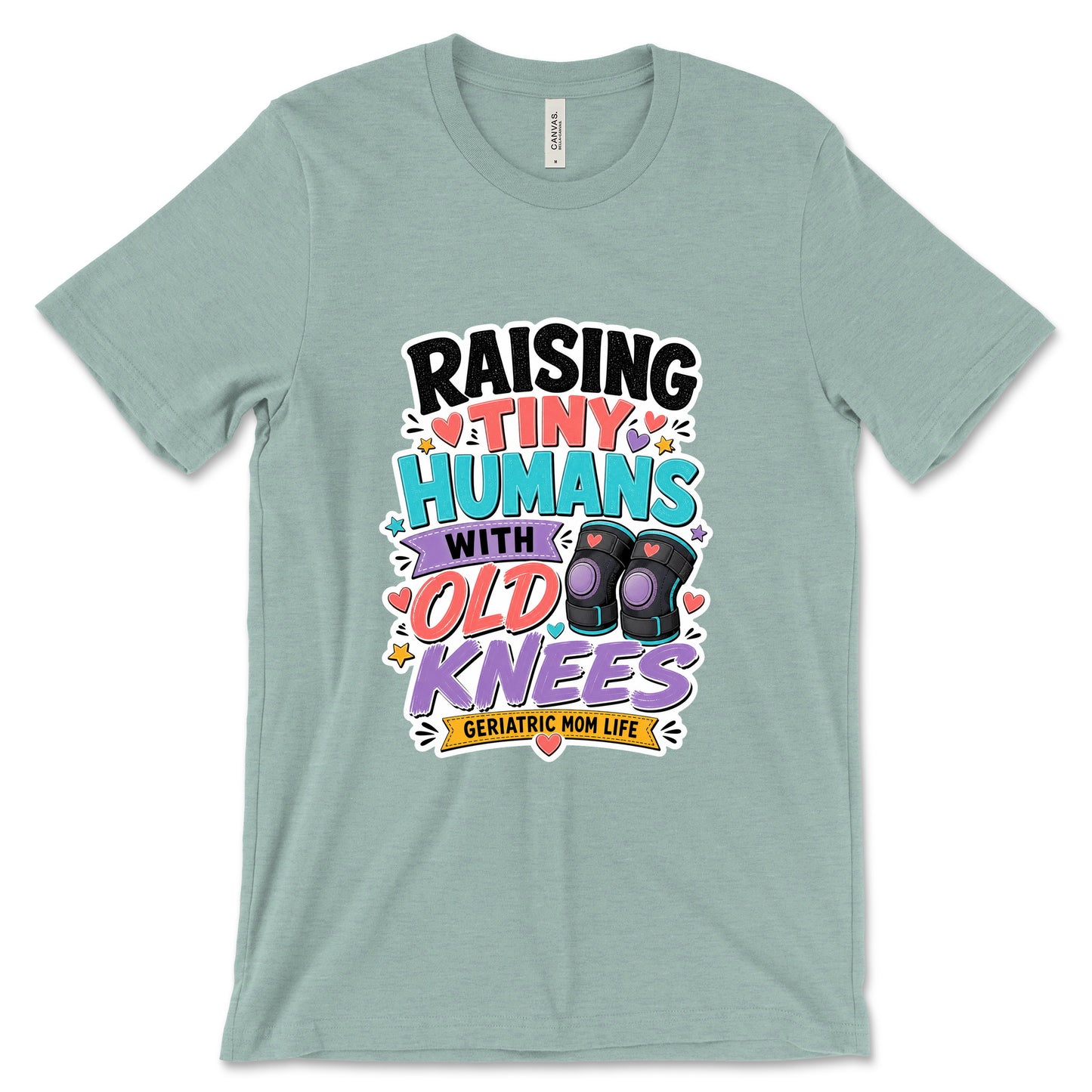 Raising Tiny Humans Old Knees Heather Dusty Blue