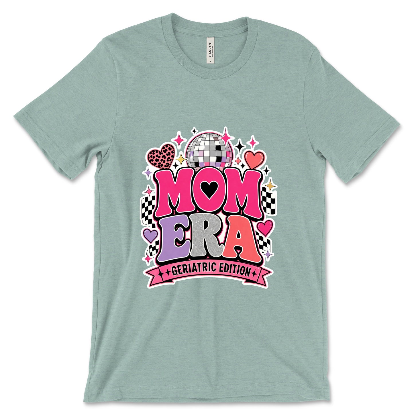 Mom Era Geriatric Edition Heather Dusty Blue