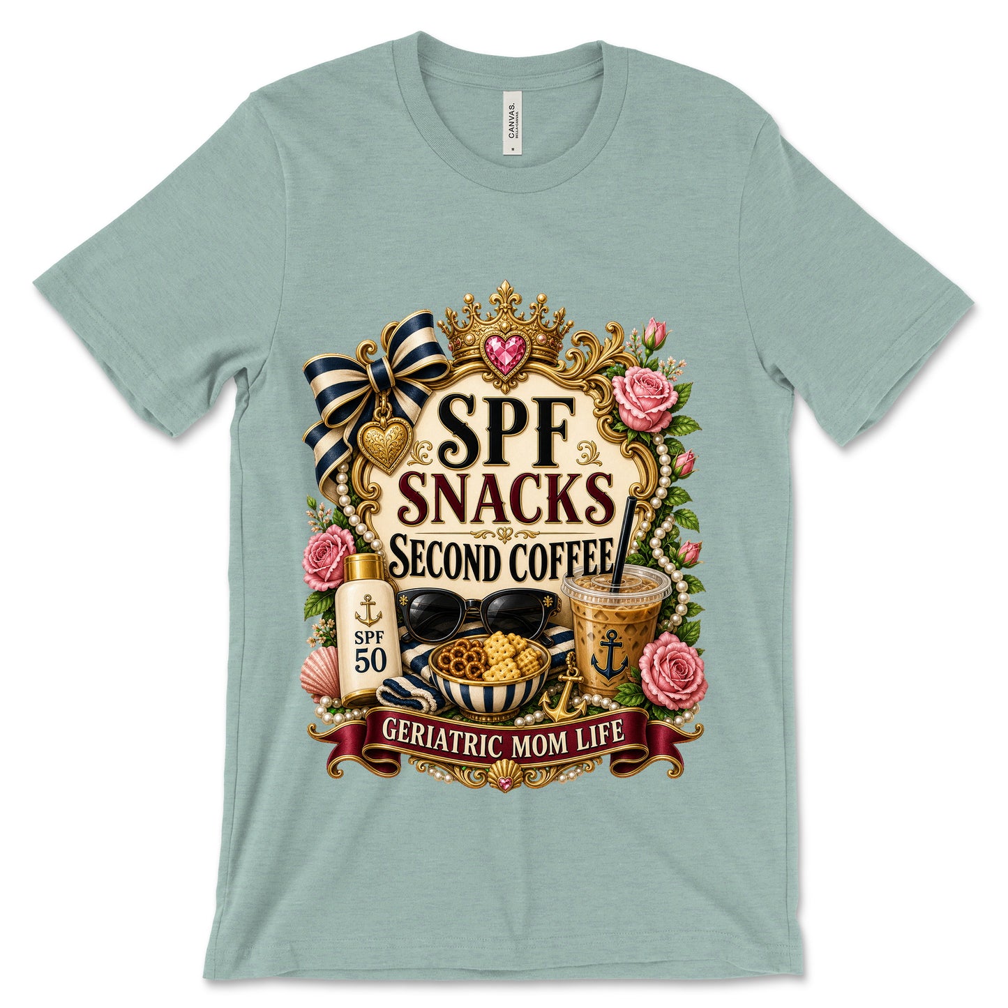 SPF Snacks Second Coffee Heather Dusty Blue