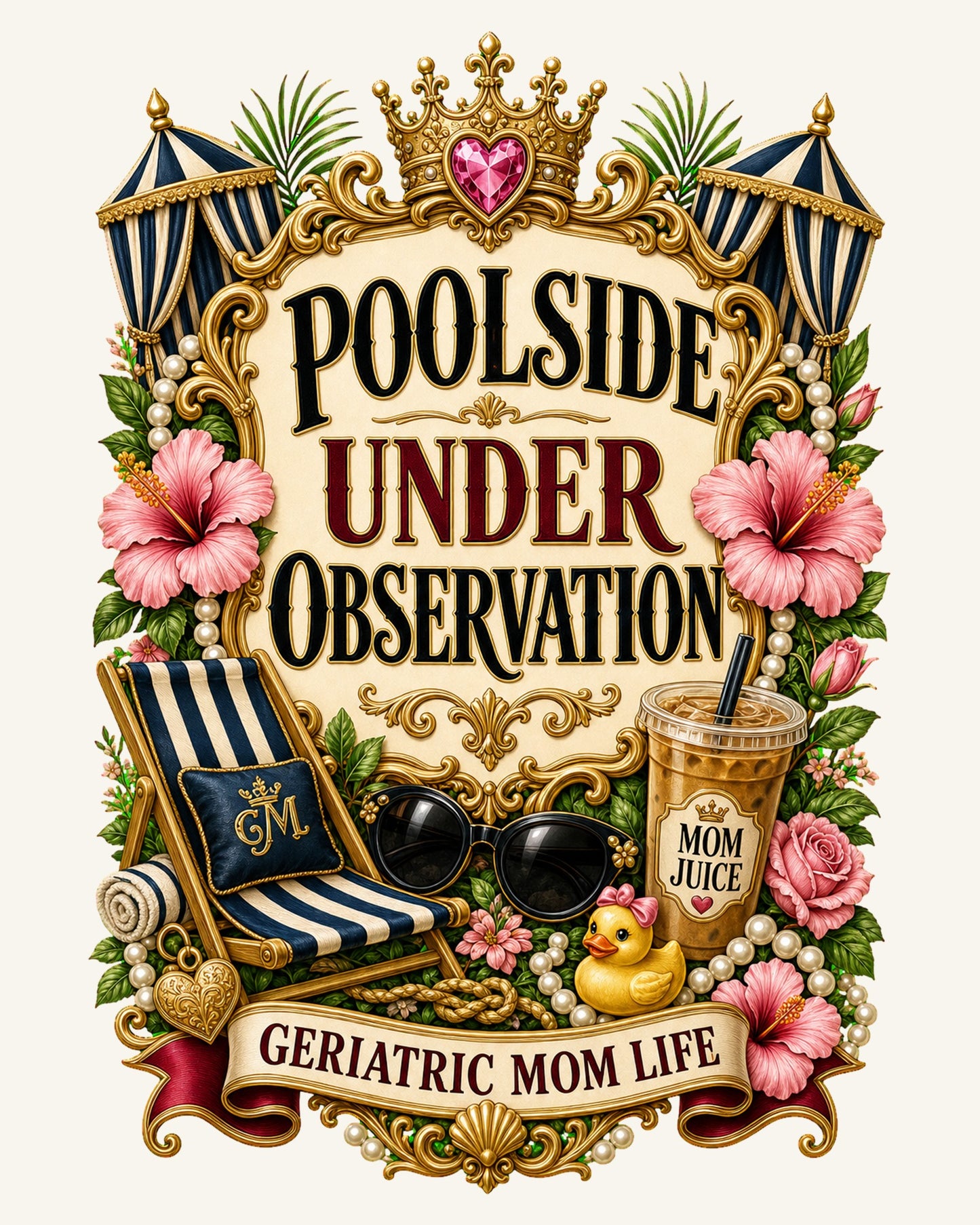 Poolside Under Observation readable design detail