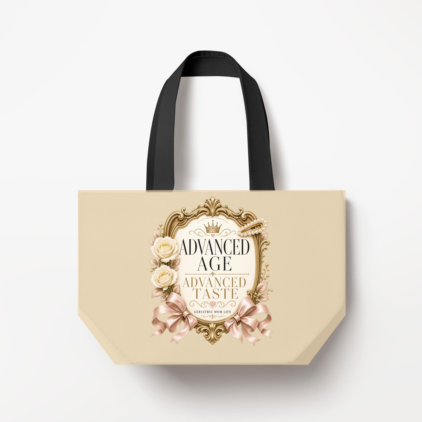 Advanced Age Advanced Taste canvas bag mockup