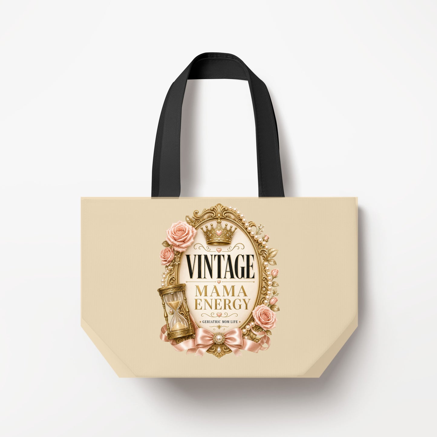 Vintage Mama Energy canvas bag mockup