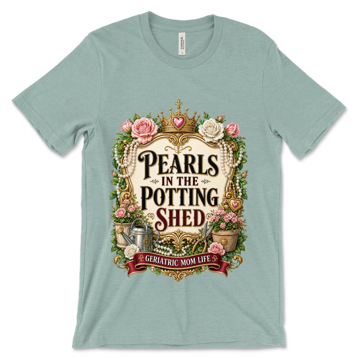 Pearls In The Potting Shed Heather Dusty Blue