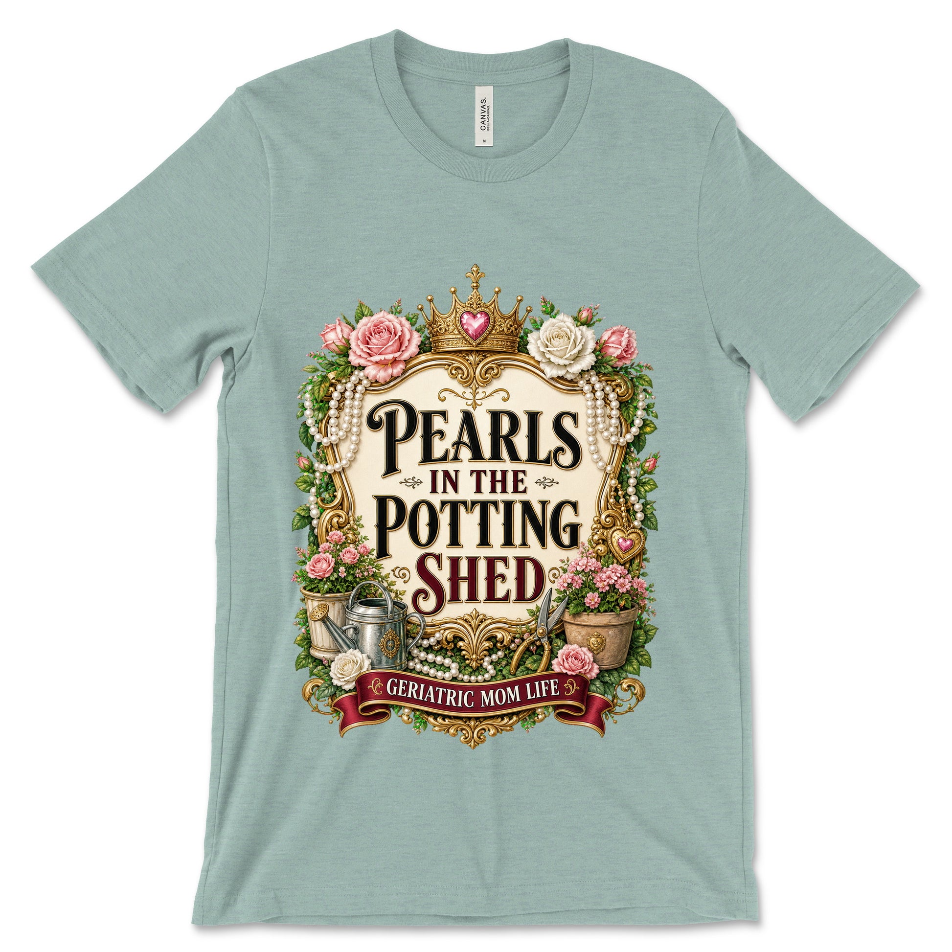 Pearls In The Potting Shed Heather Dusty Blue