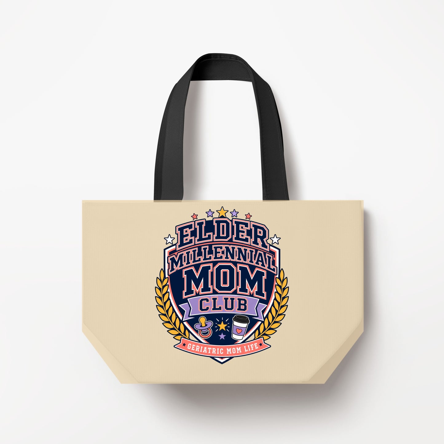 Elder Millennial Mom Club Natural Canvas