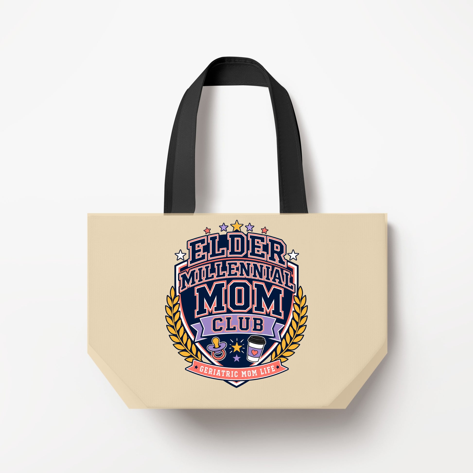 Elder Millennial Mom Club Natural Canvas