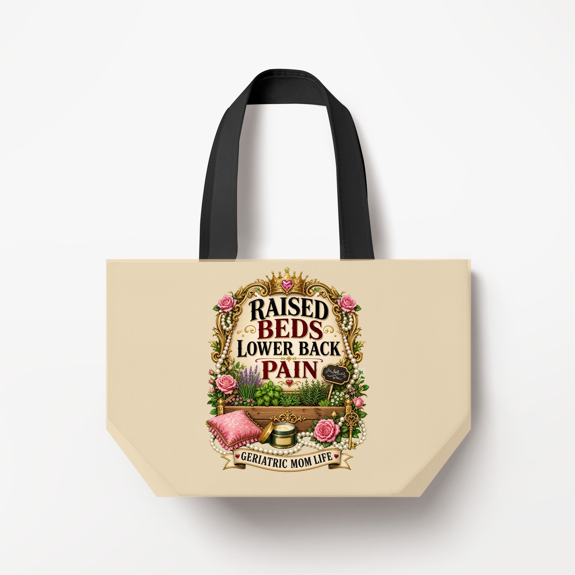Raised Beds Lower Back Pain Natural Canvas Bag