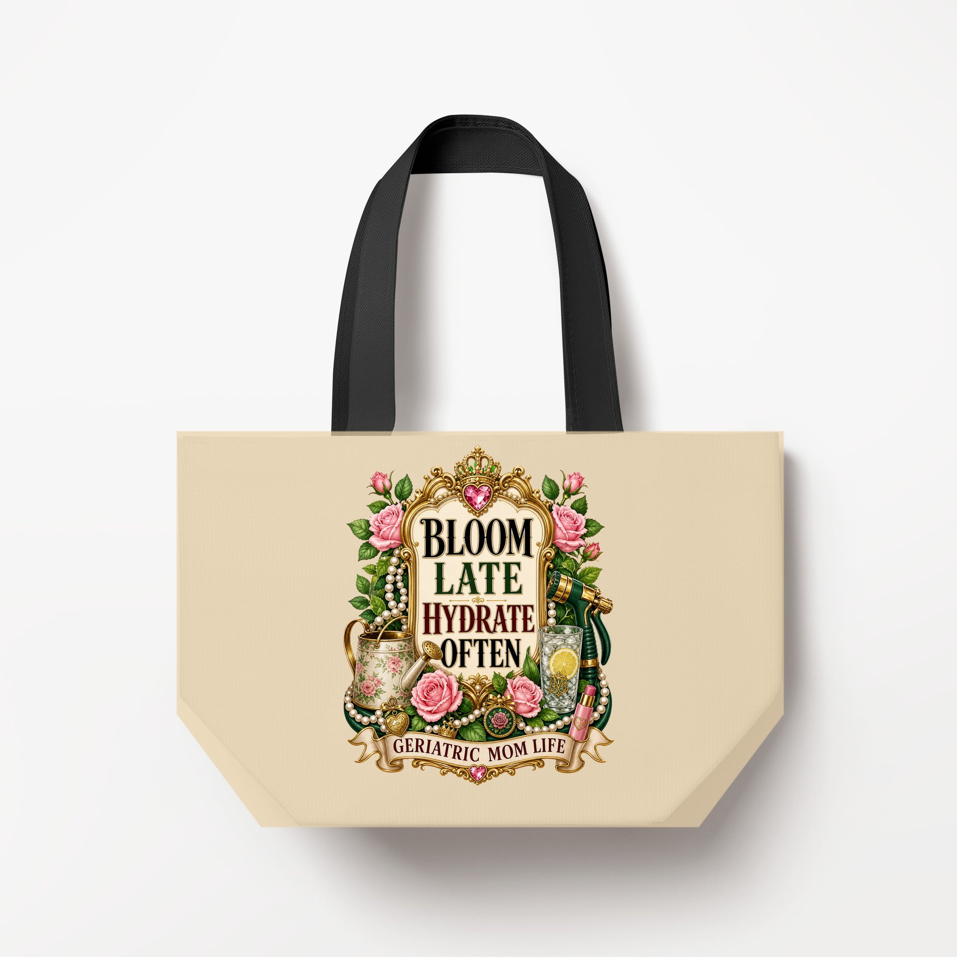 Bloom Late Hydrate Often Natural Canvas Bag