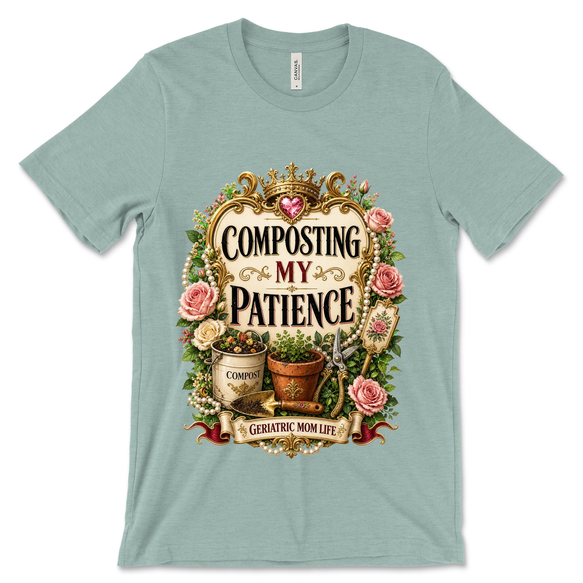 Composting My Patience Heather Dusty Blue