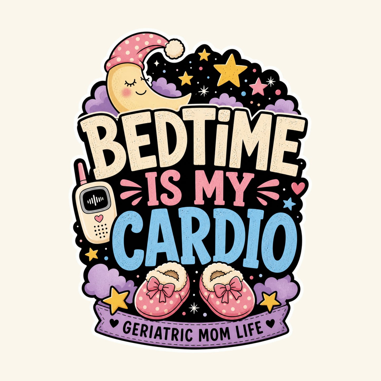 Bedtime Is My Cardio readable design detail