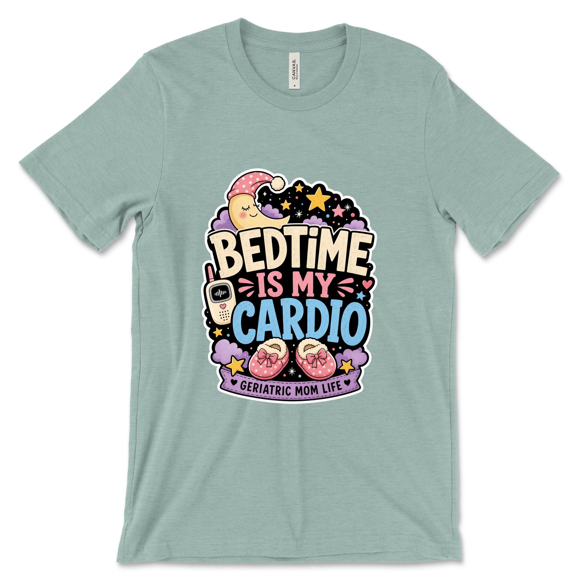 Bedtime Is My Cardio Heather Dusty Blue