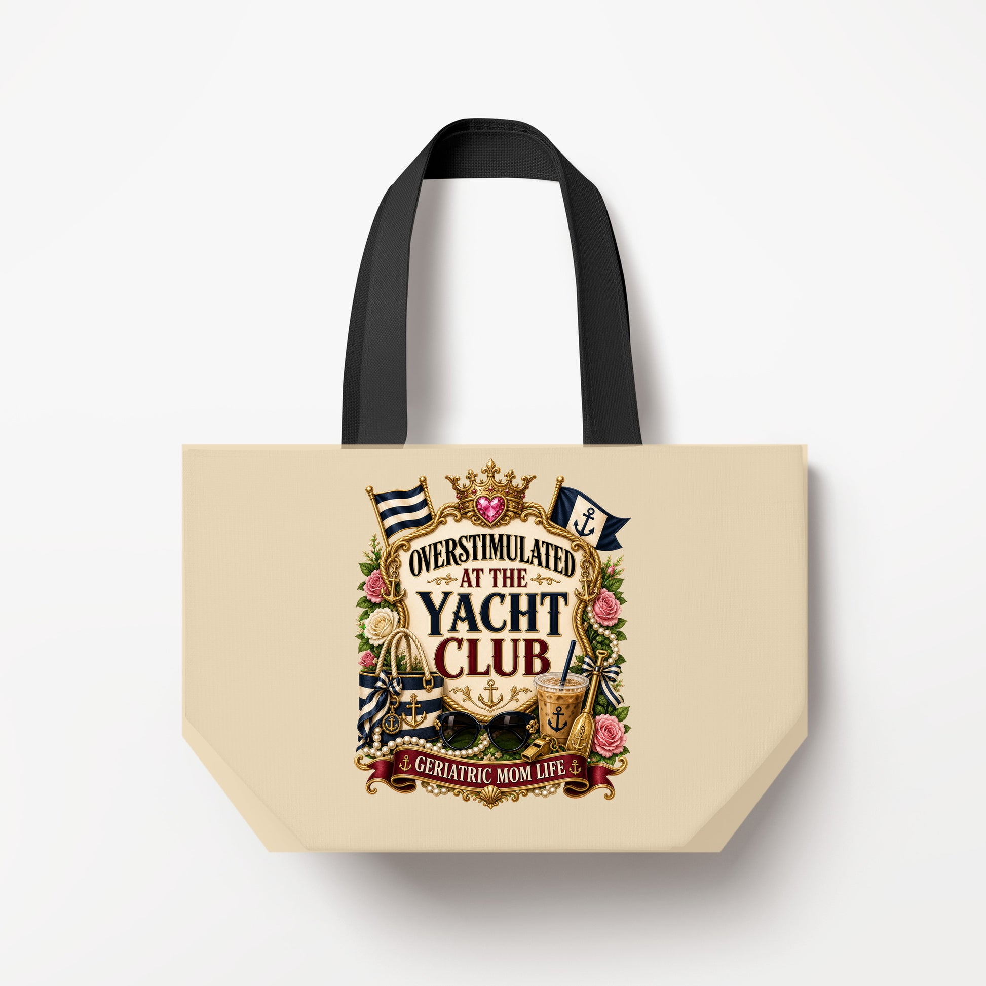 Overstimulated At The Yacht Club Natural Canvas Bag