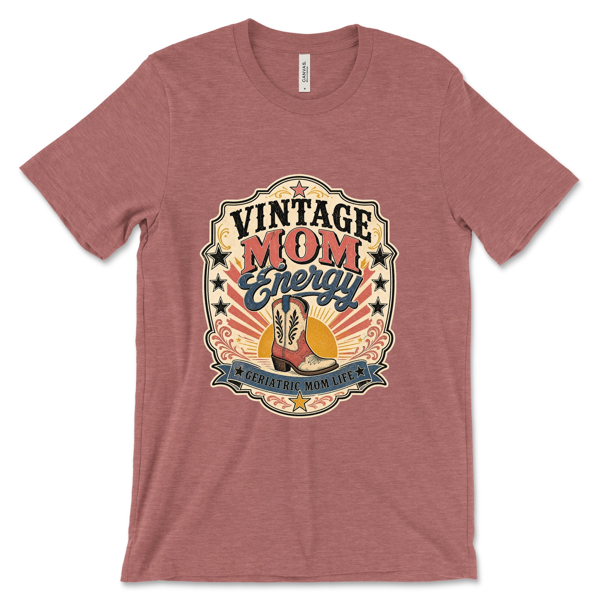 Vintage Mom Energy Heather Mauve