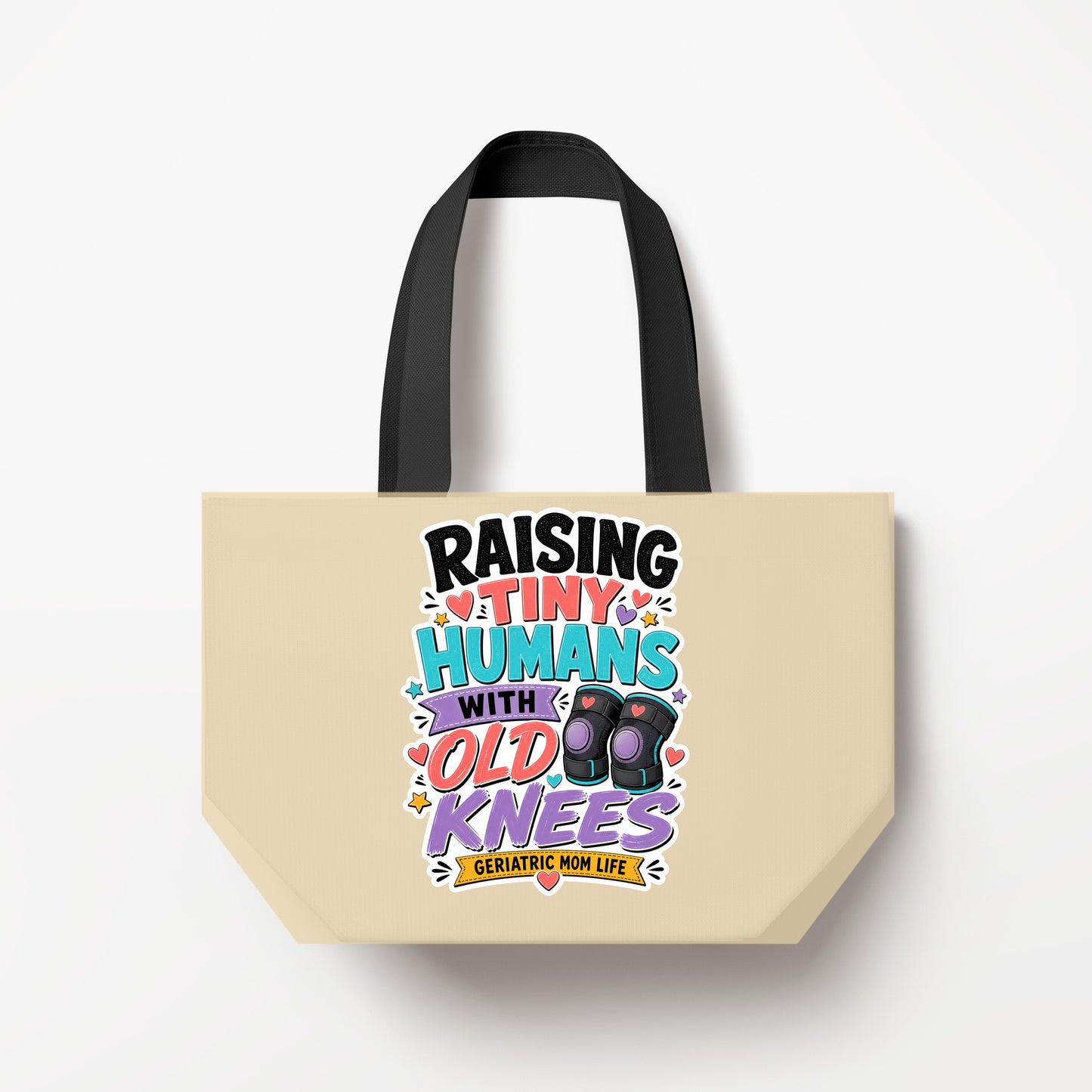 Raising Tiny Humans Old Knees Natural Canvas