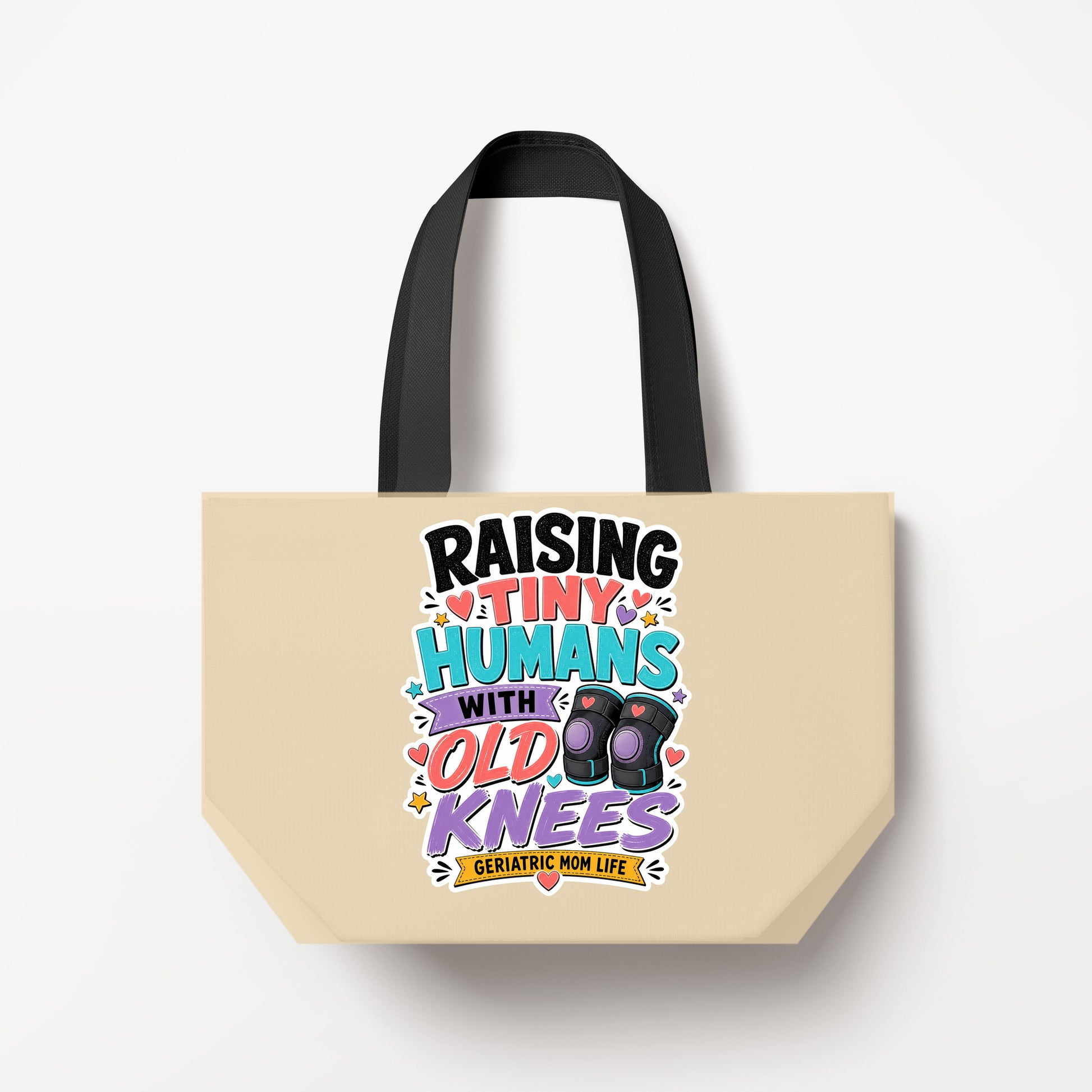 Raising Tiny Humans Old Knees Natural Canvas
