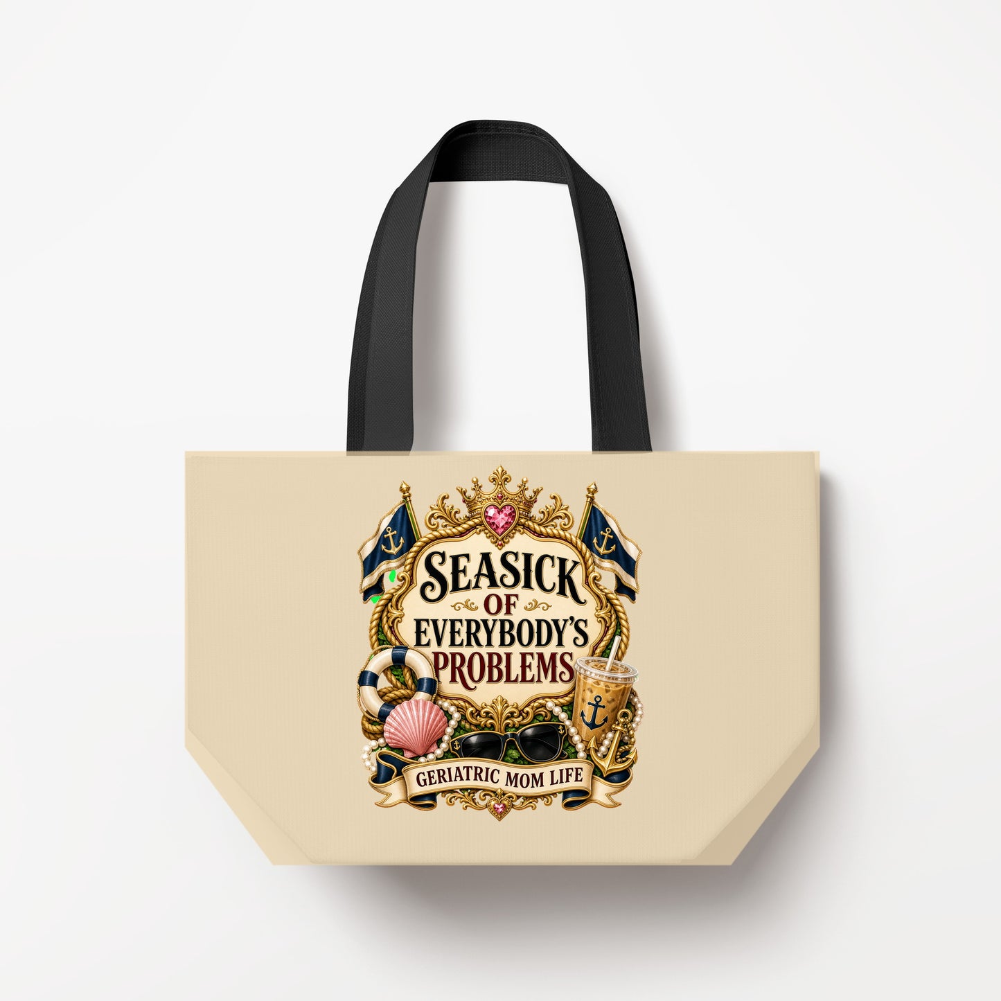Seasick Of Everybody's Problems Natural Canvas Bag