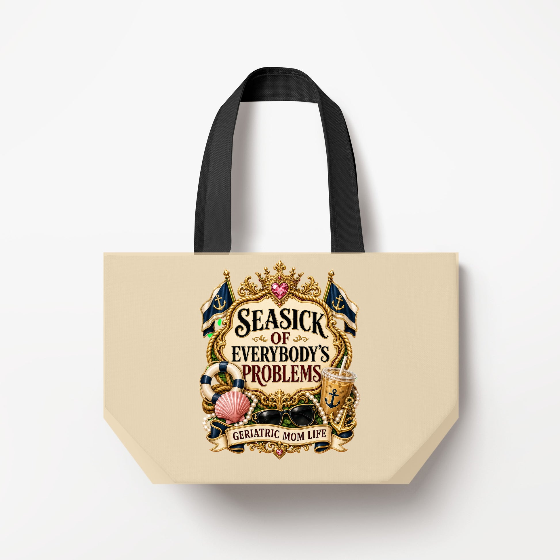 Seasick Of Everybody's Problems Natural Canvas Bag