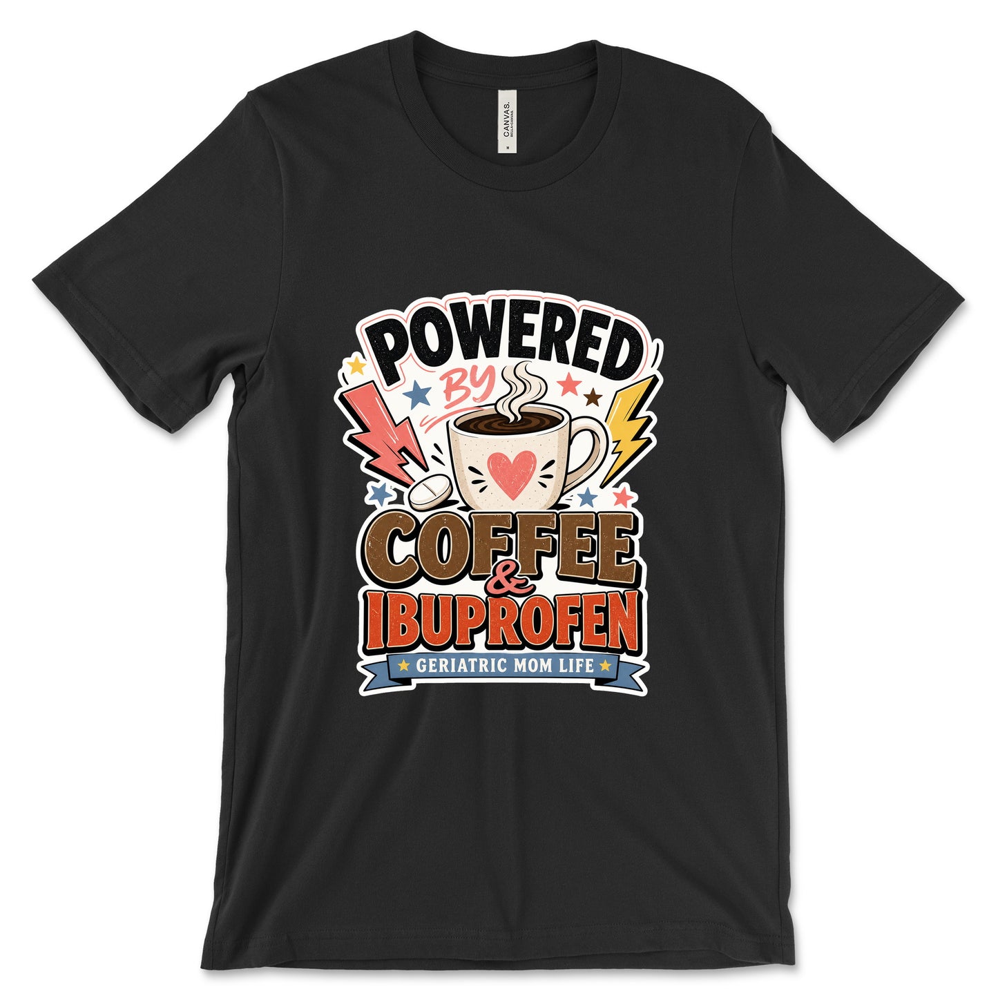 Powered By Coffee Ibuprofen Black