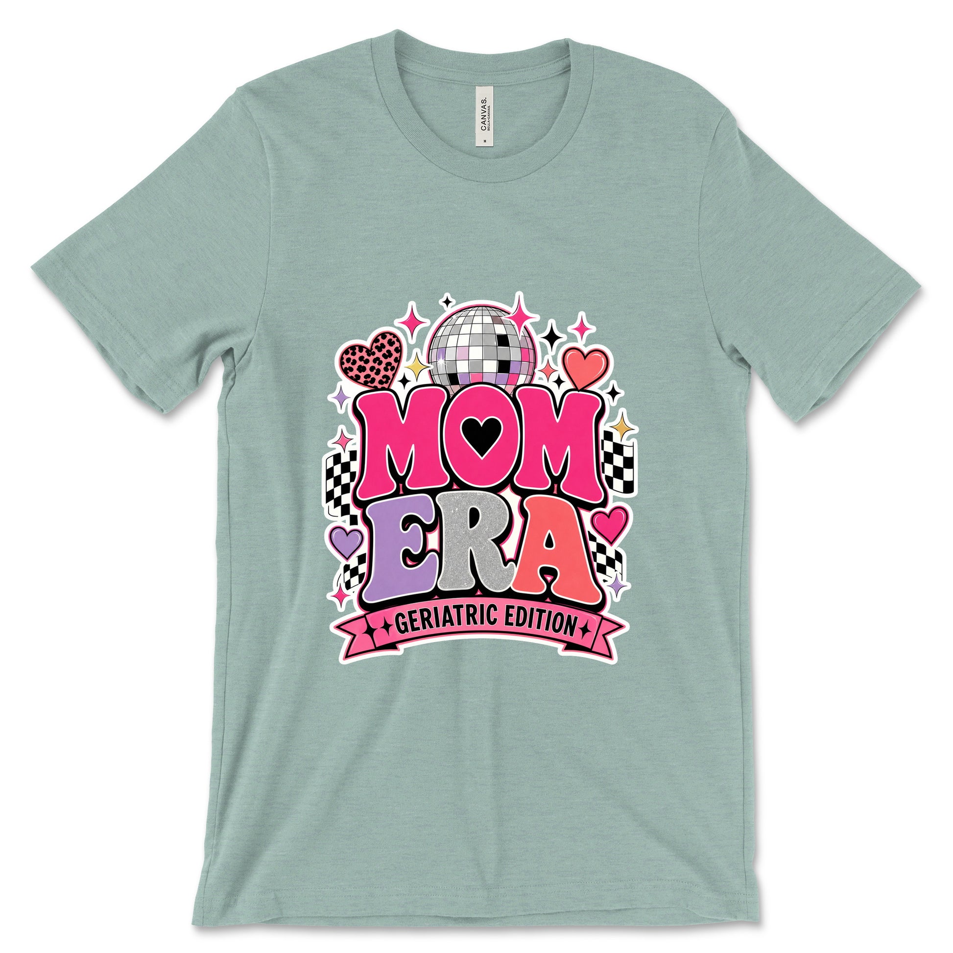 Mom Era Geriatric Edition Heather Dusty Blue