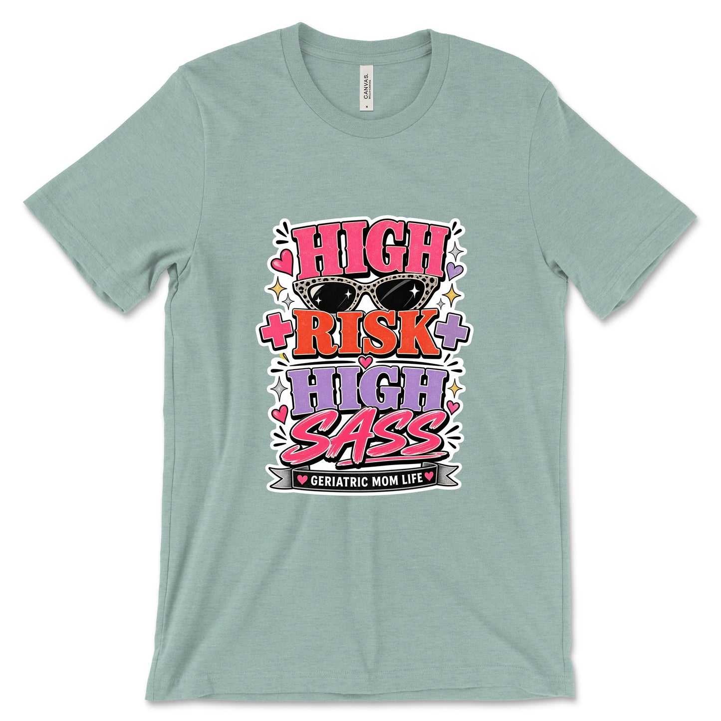 High Risk High Sass Heather Dusty Blue