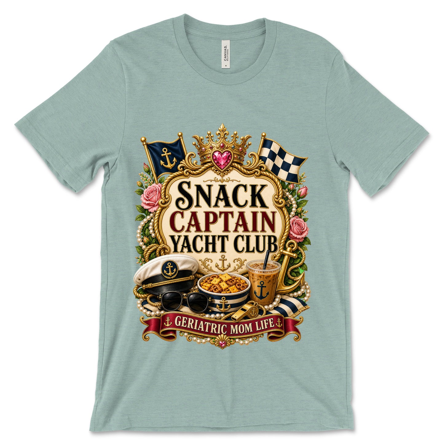 Snack Captain Yacht Club Heather Dusty Blue