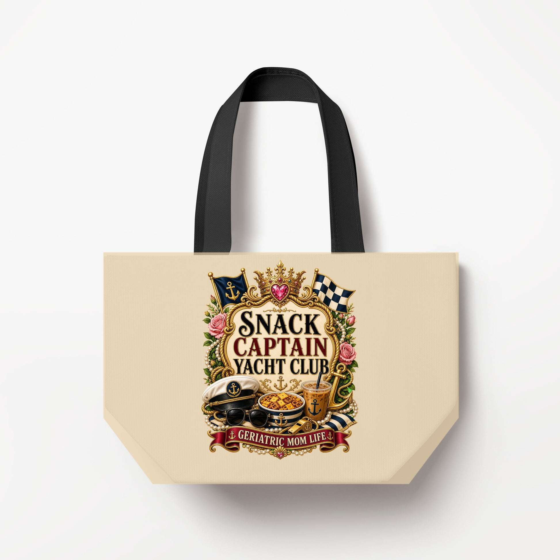 Snack Captain Yacht Club Natural Canvas Bag