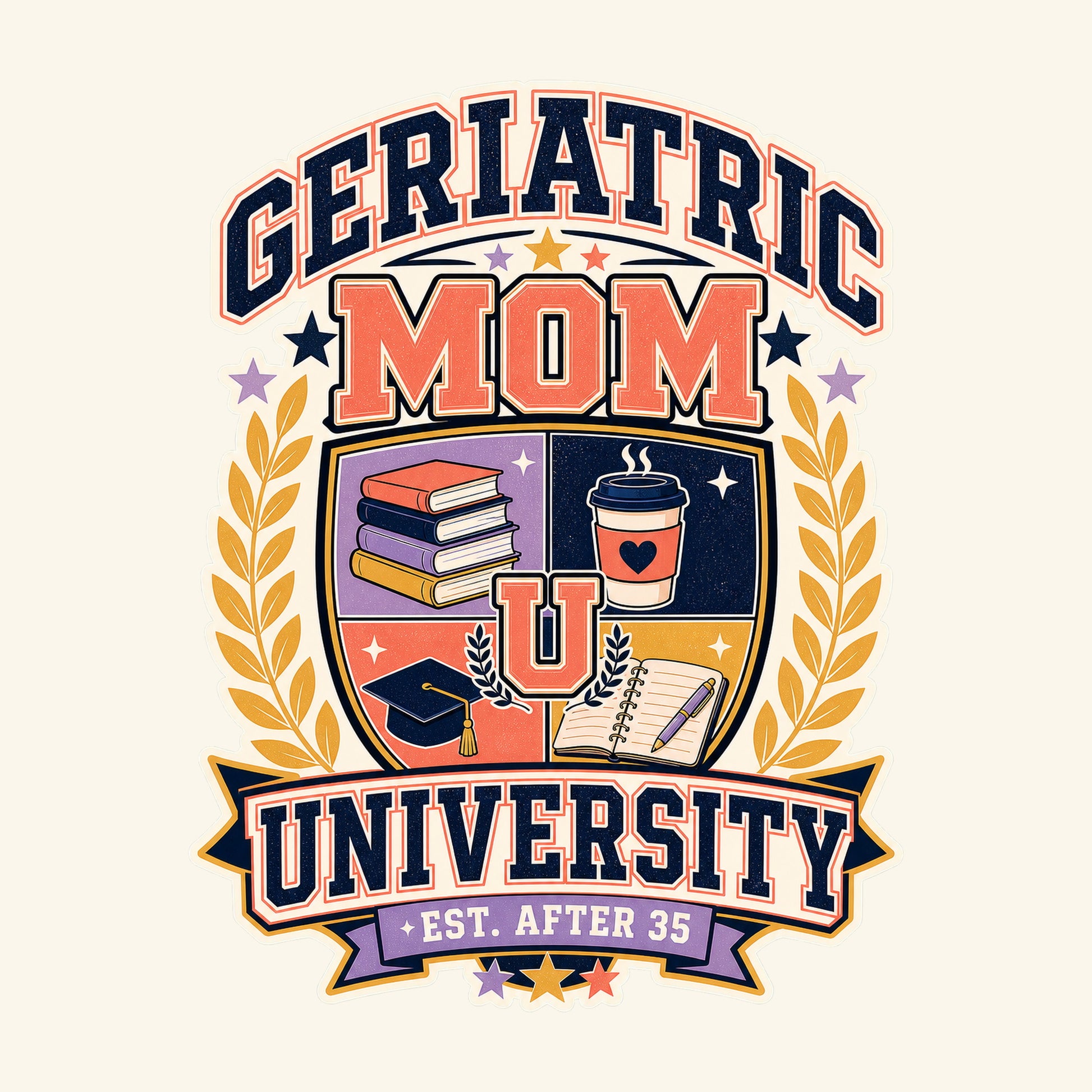 Geriatric Mom University readable design detail
