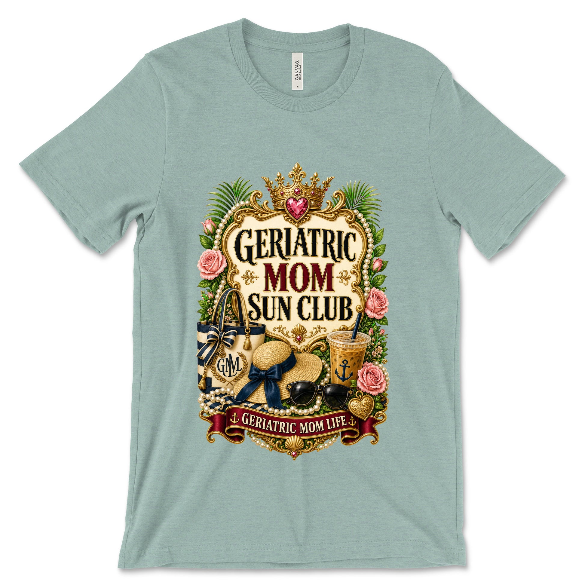 Geriatric Mom Sun Club Heather Dusty Blue