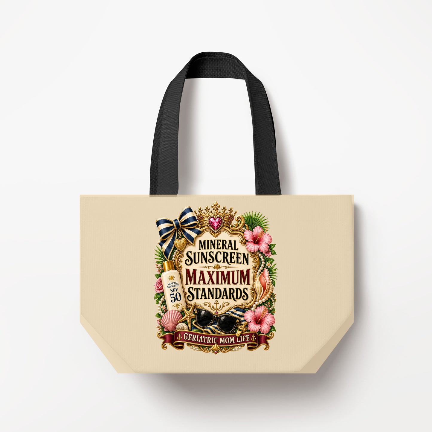 Mineral Sunscreen Maximum Standards Natural Canvas Bag