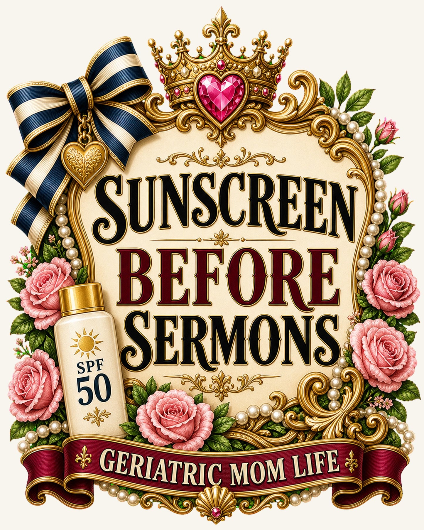 Sunscreen Before Sermons readable design detail