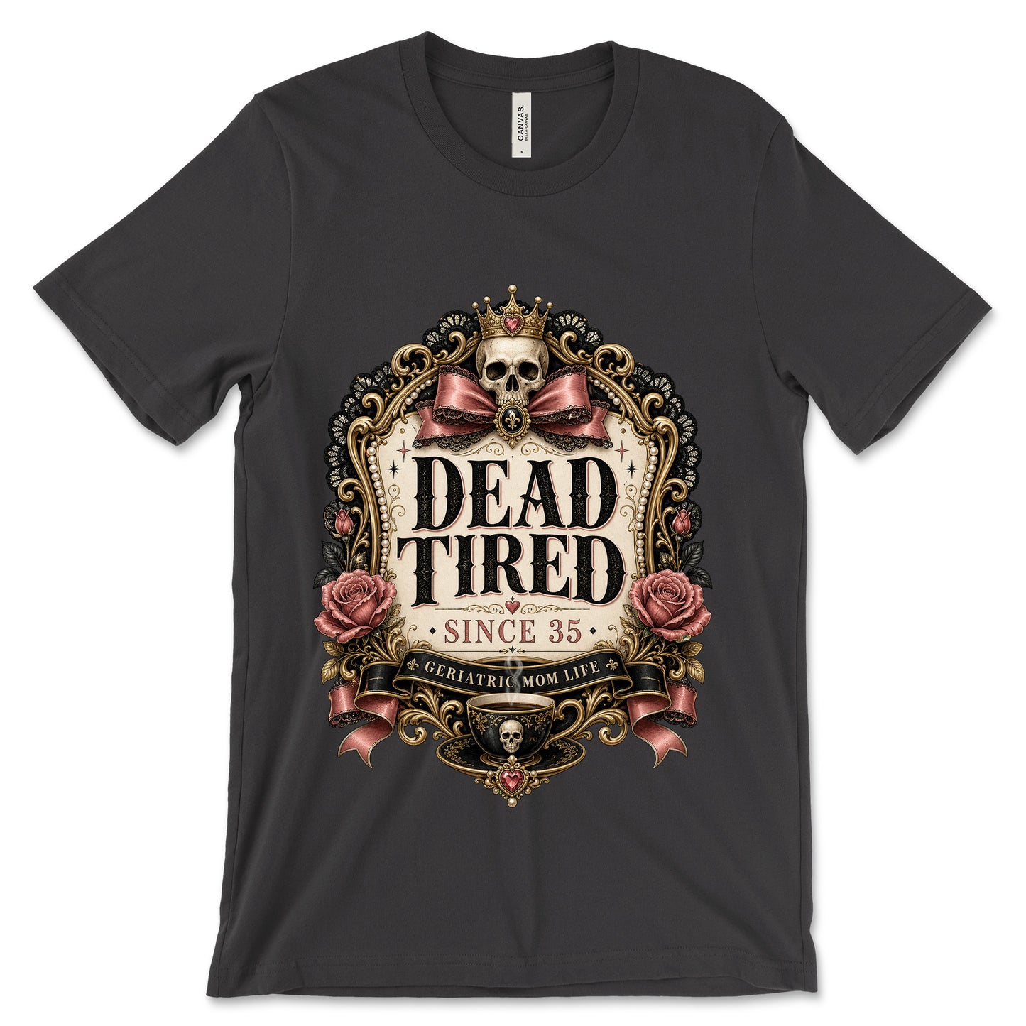 Dead Tired Since 35 Vintage Black shirt mockup