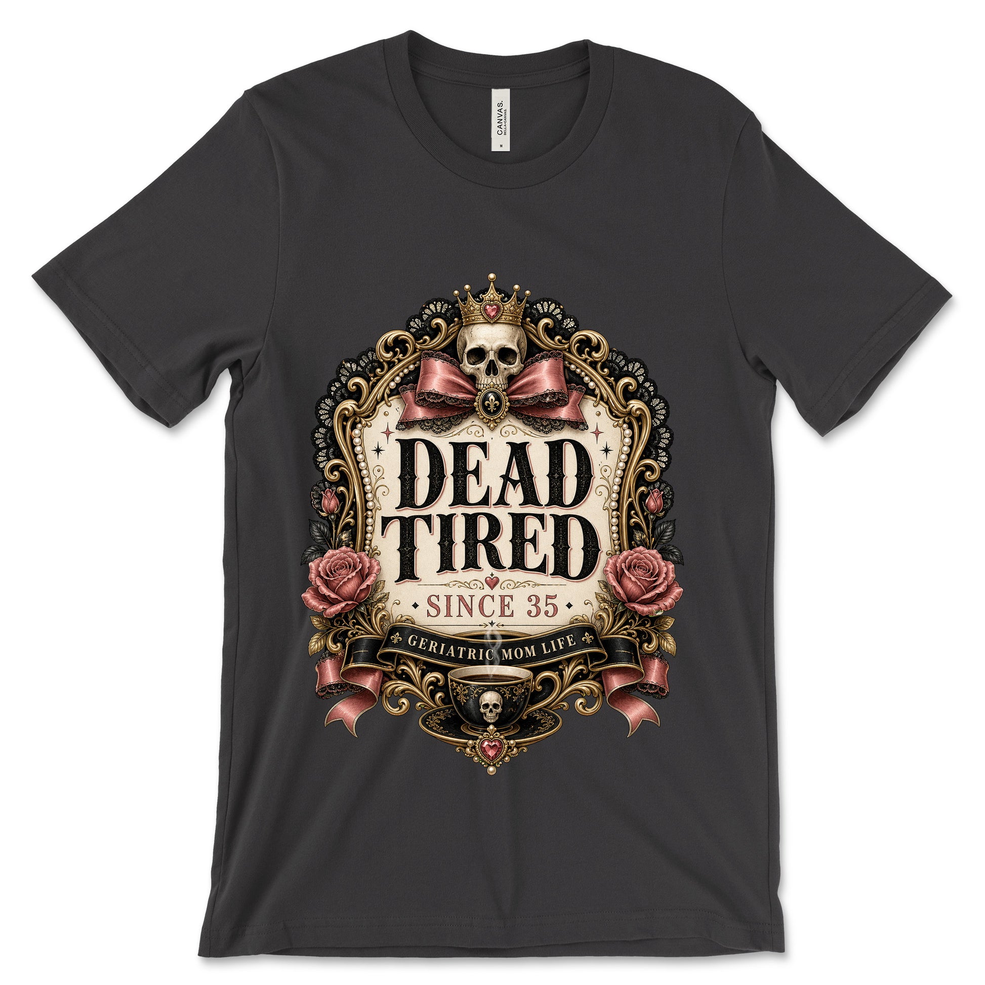 Dead Tired Since 35 Vintage Black shirt mockup
