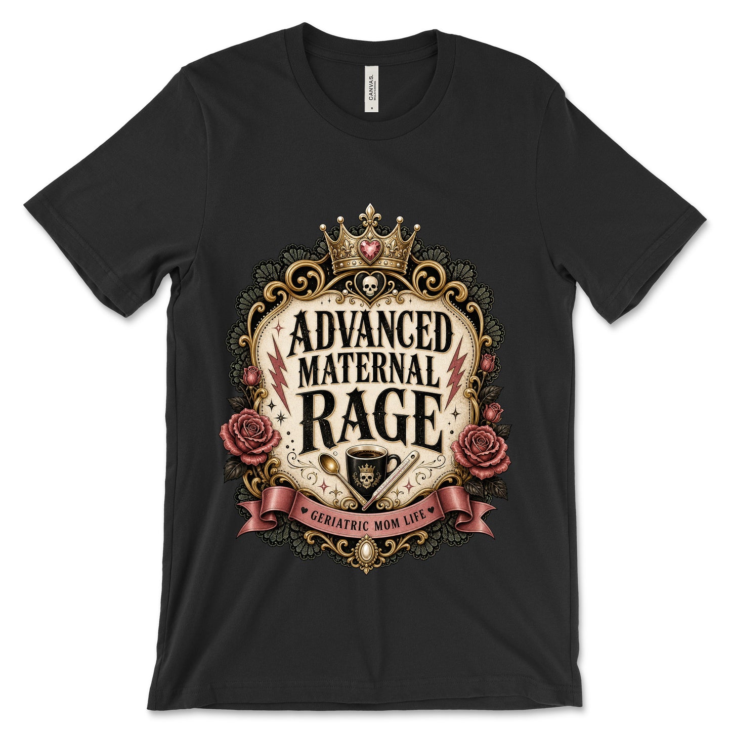Advanced Maternal Rage Black shirt mockup