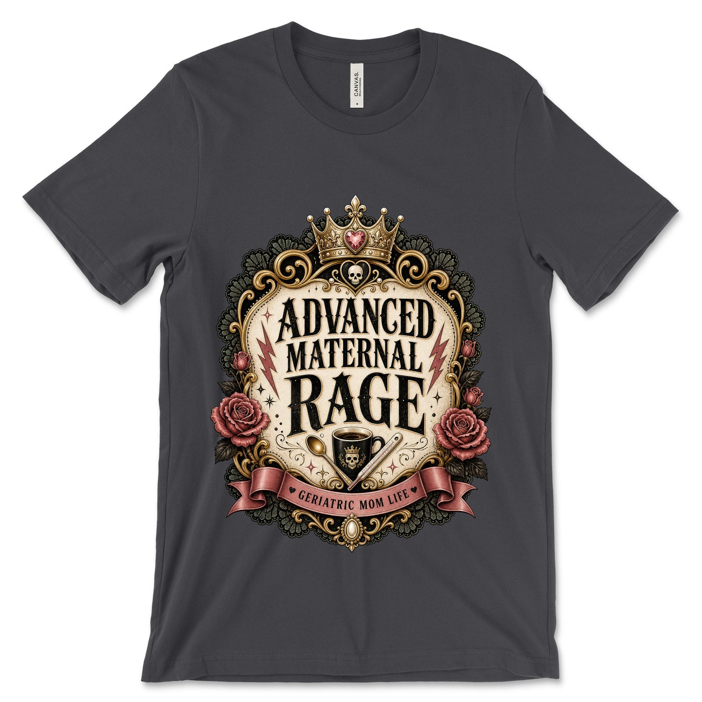 Advanced Maternal Rage Dark Grey shirt mockup
