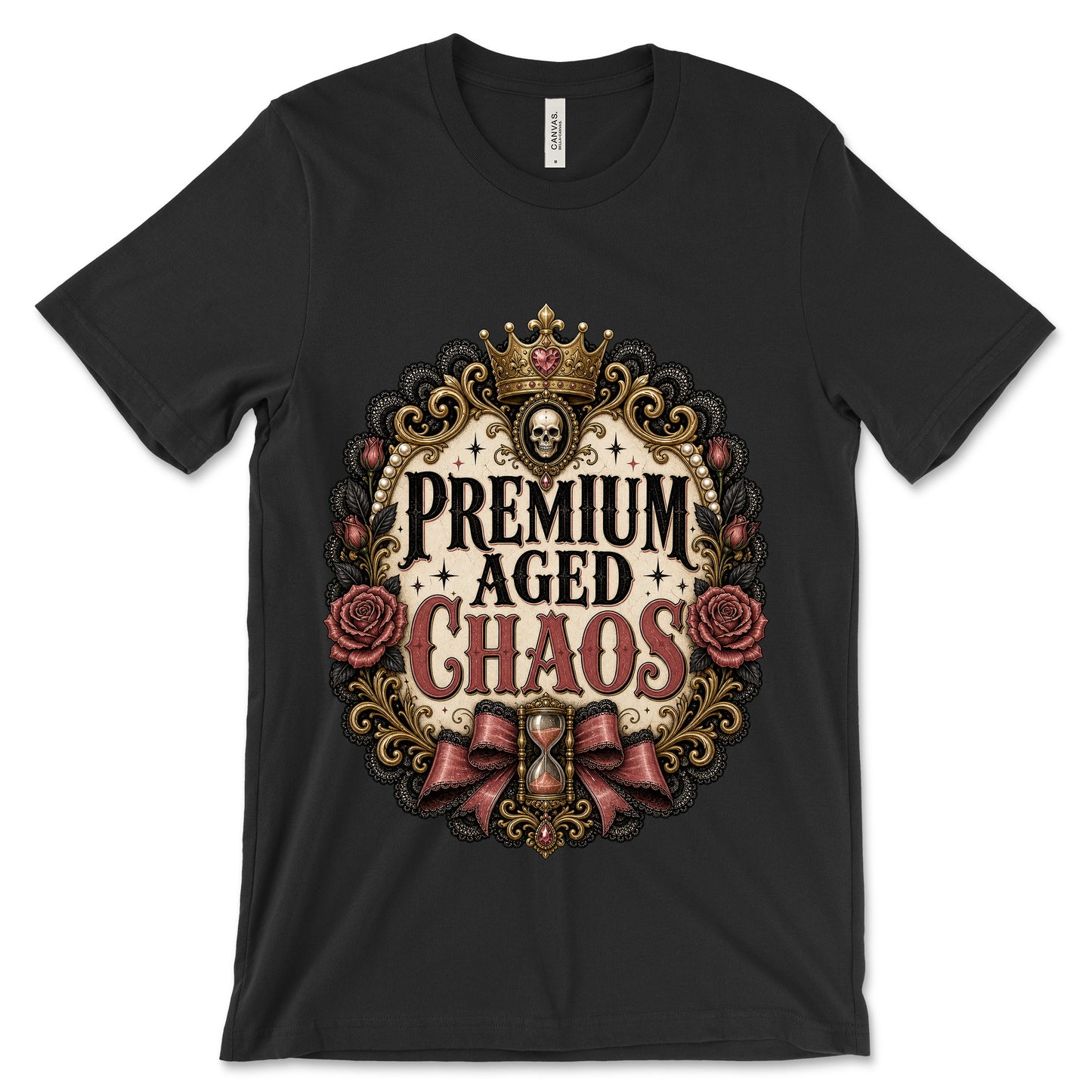 Premium Aged Chaos Black shirt mockup