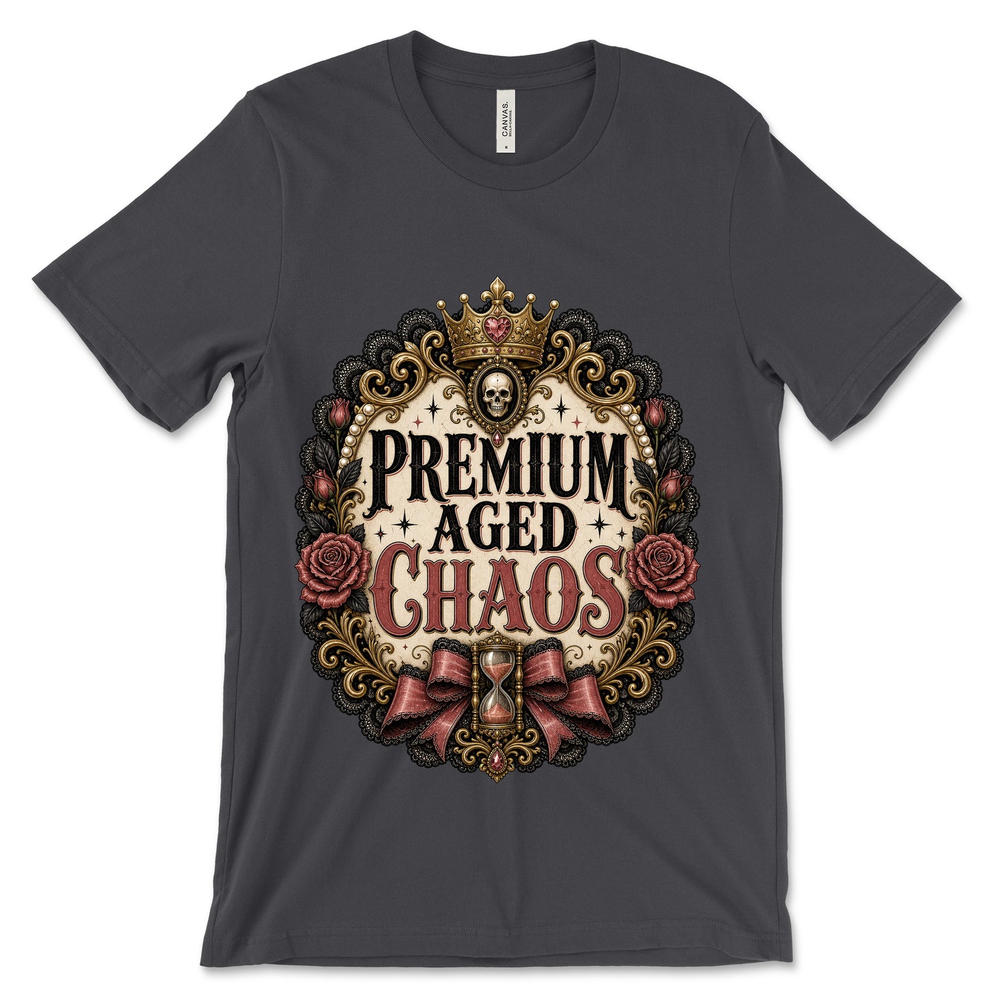 Premium Aged Chaos Dark Grey shirt mockup