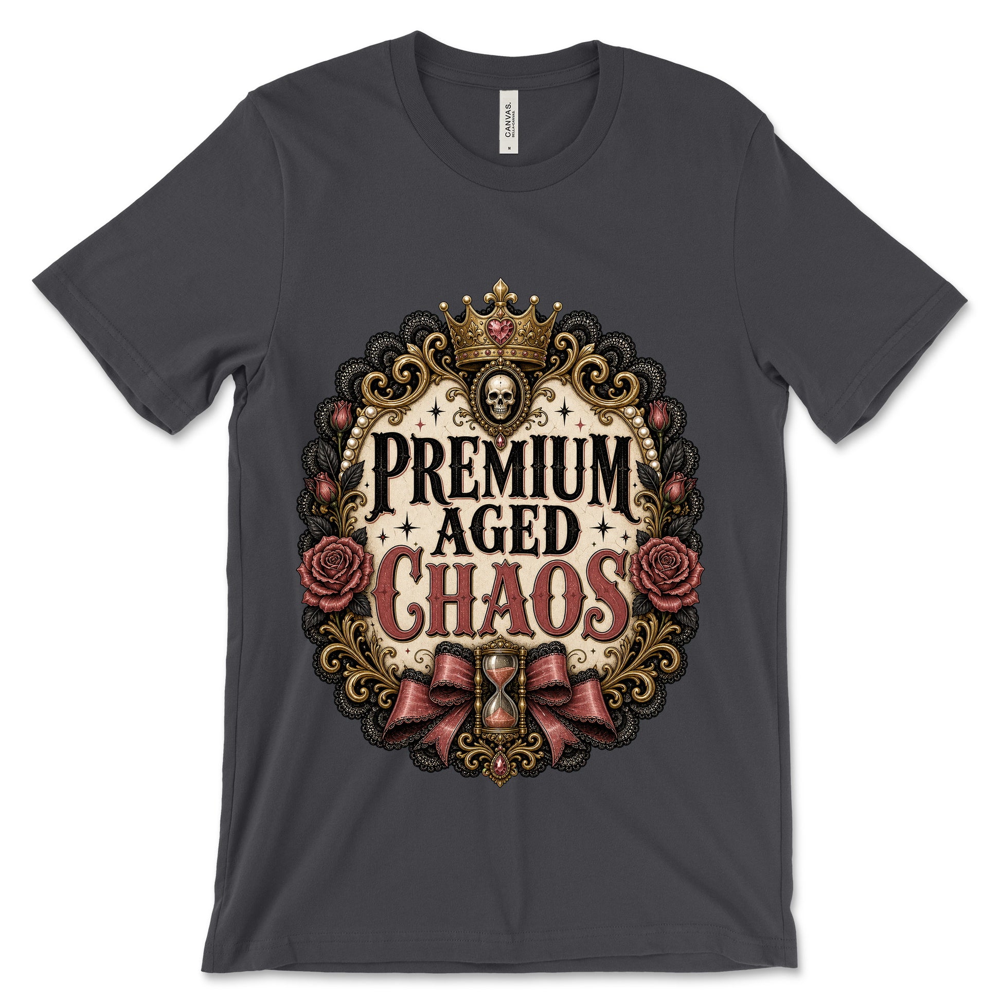 Premium Aged Chaos Dark Grey shirt mockup