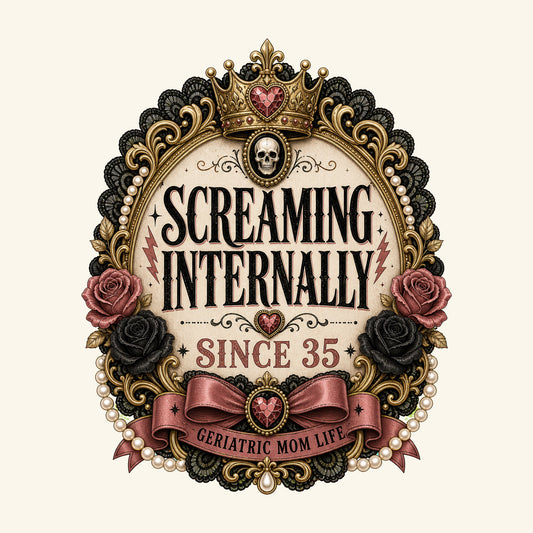 Screaming Internally Since 35 design detail