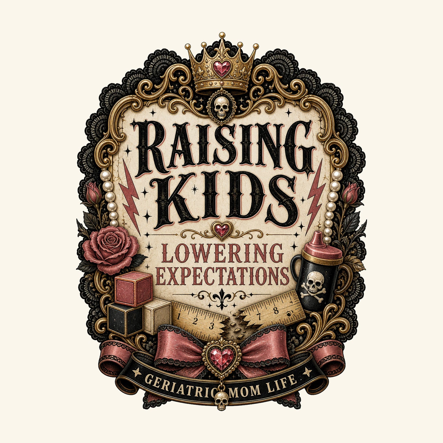 Raising Kids Lowering Expectations design detail