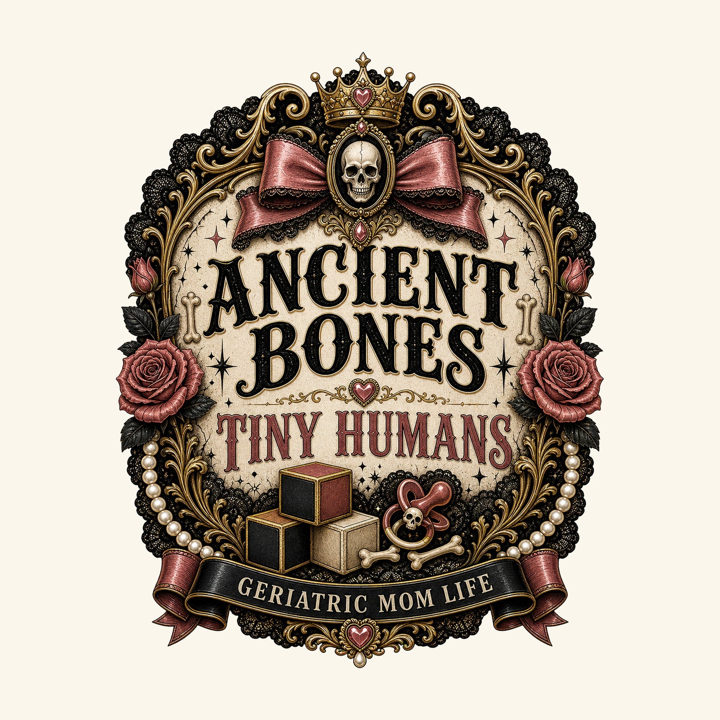 Ancient Bones Tiny Humans design detail