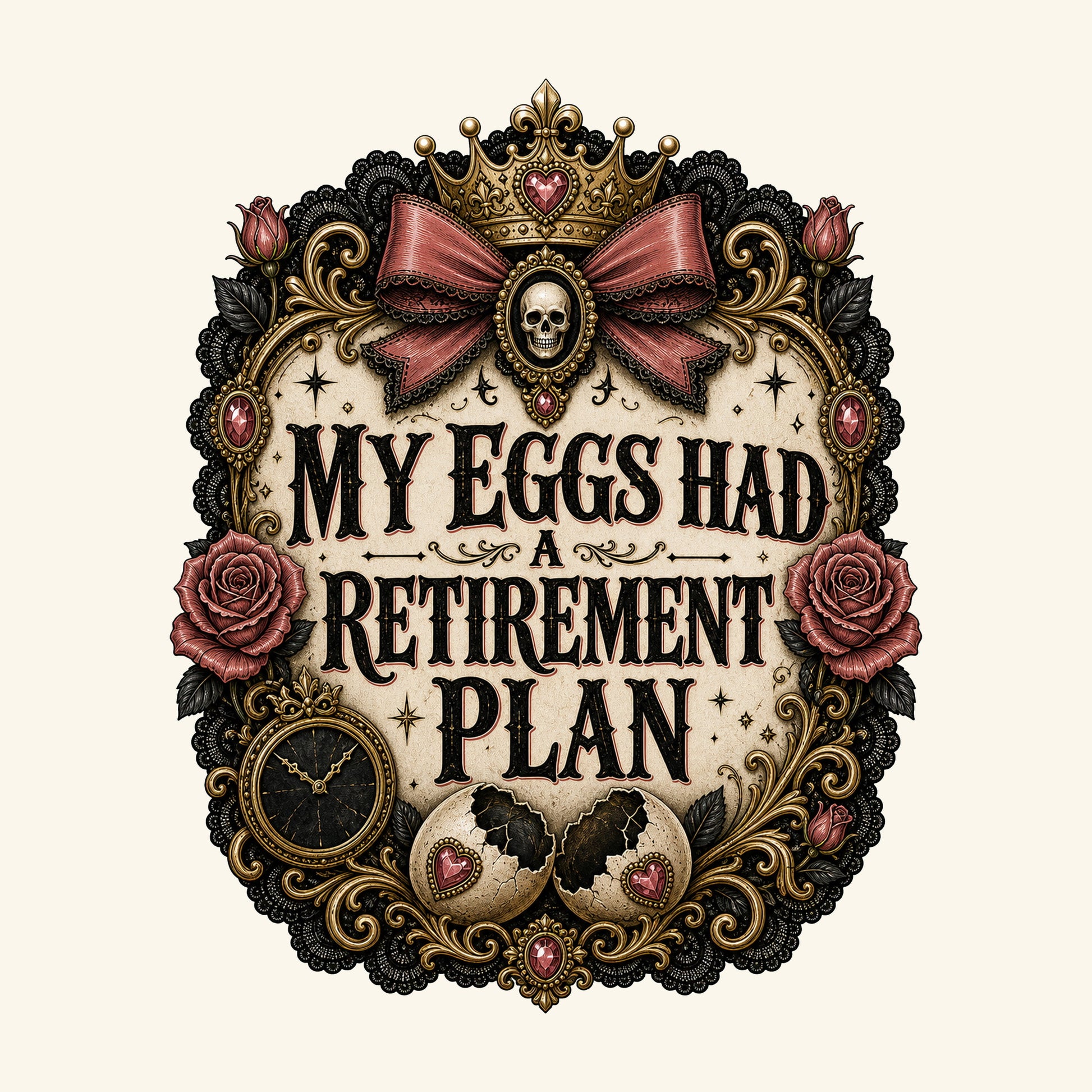 My Eggs Had A Retirement Plan design detail