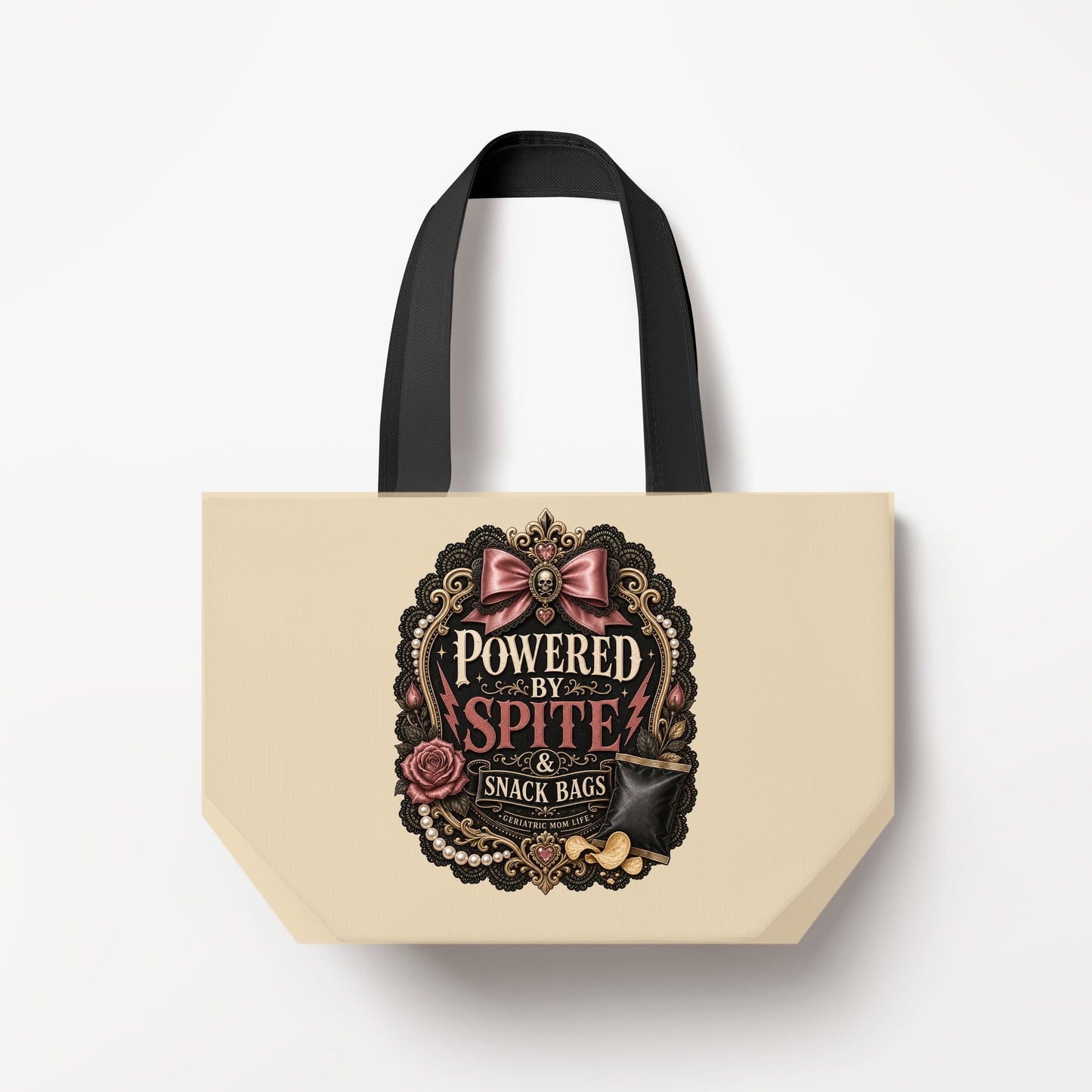 Powered By Spite And Snack Bags tote bag mockup