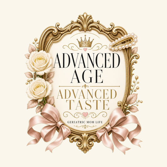 Advanced Age Advanced Taste canvas bag design detail