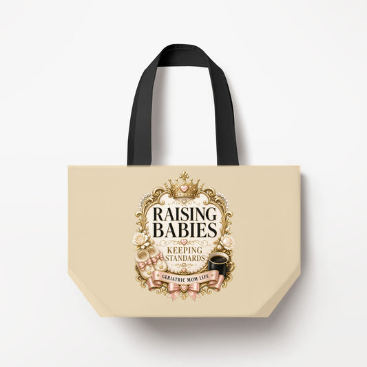 Raising Babies Keeping Standards canvas bag mockup