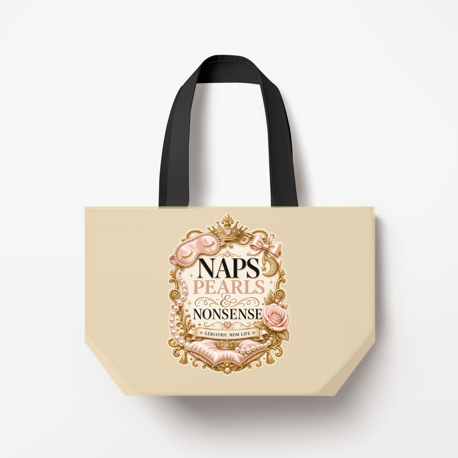 Naps Pearls And Nonsense canvas bag mockup
