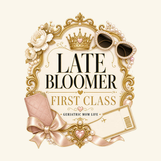 Late Bloomer First Class canvas bag design detail