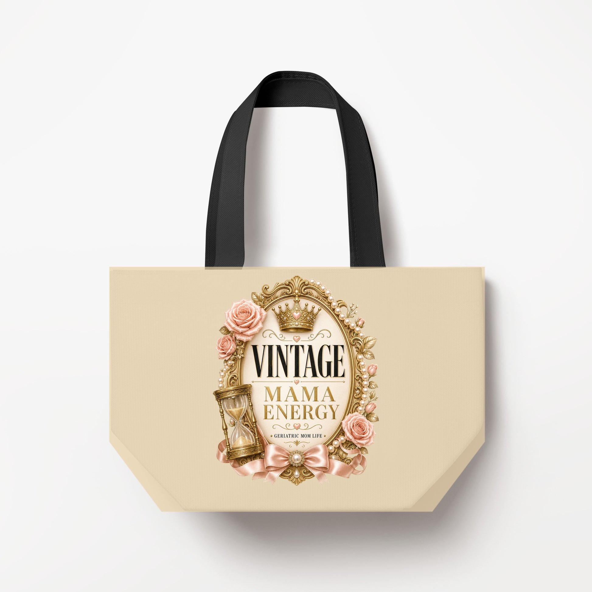 Vintage Mama Energy canvas bag mockup