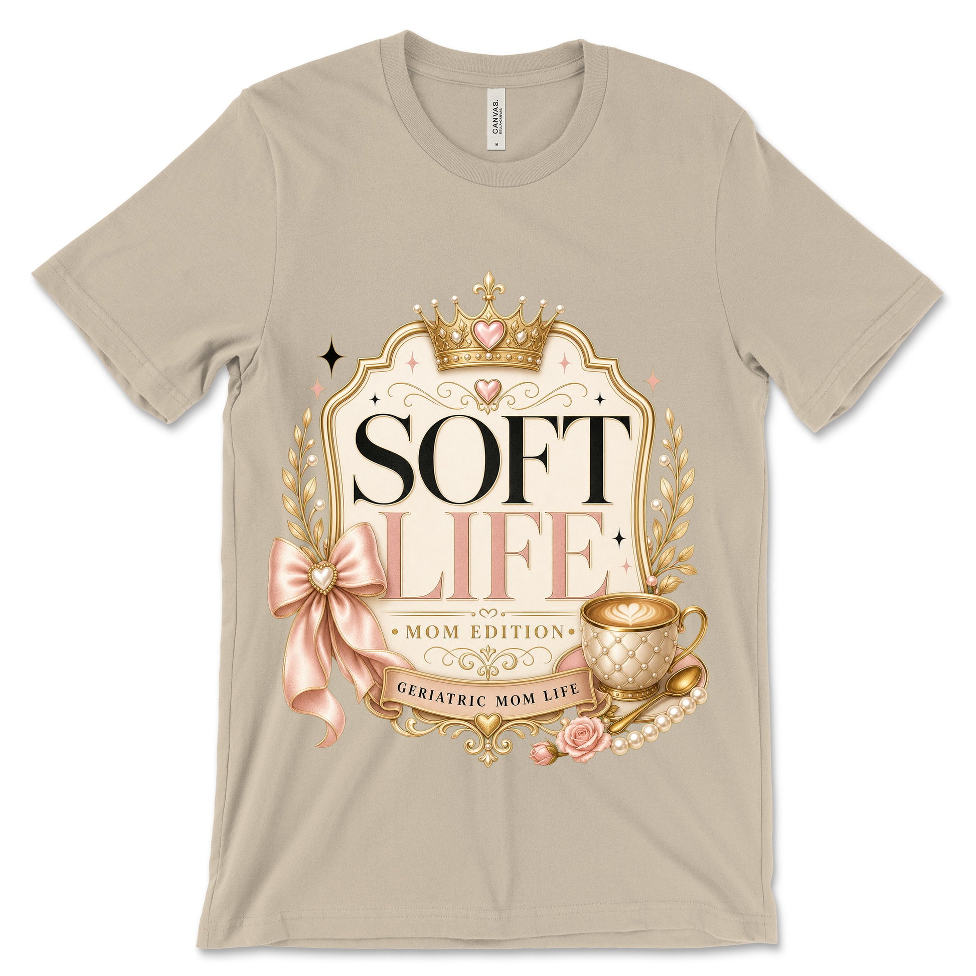 Soft Life Mom Edition soft cream shirt mockup
