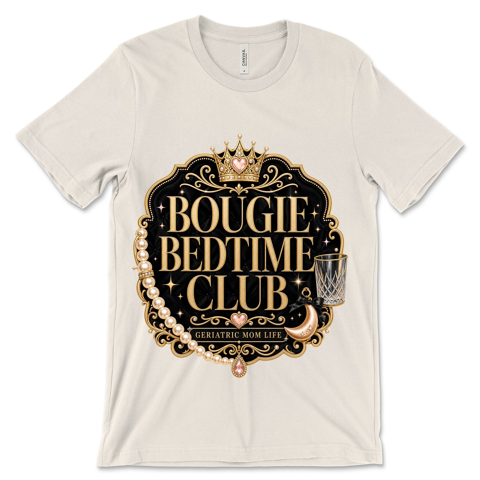 Bougie Bedtime Club natural shirt mockup